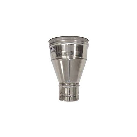 AUMENTO PER TUBO ACCIAIO INOX AISI 304 F/M MONOPARETE SPESSORE MM.0,5 F ø mm.80 M ø mm.100