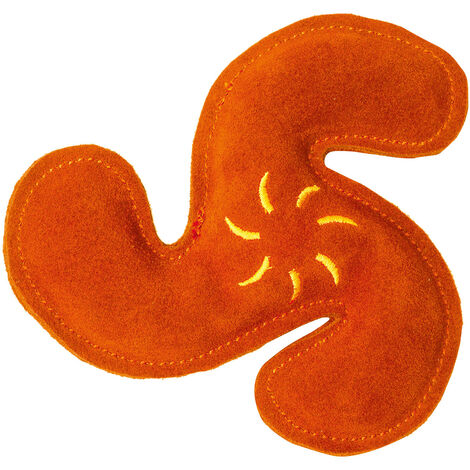 Aumüller Hundespielzeug aus Leder - Wurfstern, orange