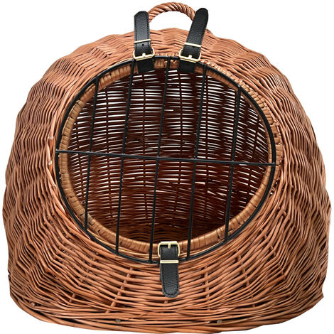Aumüller Katzenhöhle/Transportkorb aus Vollweide, lackiert - 60 cm
