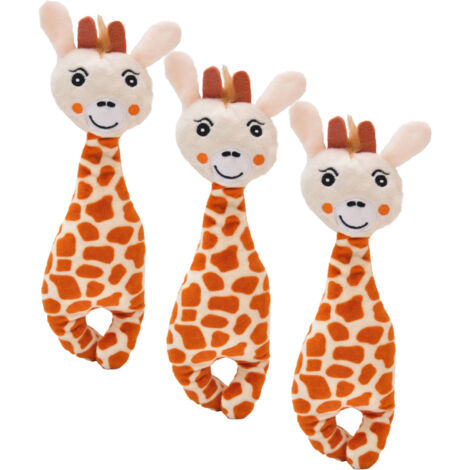 Aumüller Katzenspielkissen Giraffe Gina, 3er Set - Spielzeug für Katzen mit Baldrianfüllung