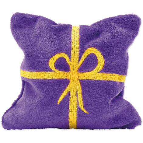 Aumüller Katzenspielkissen Weihnachtsgeschenk, lila - mit Baldrianfüllung
