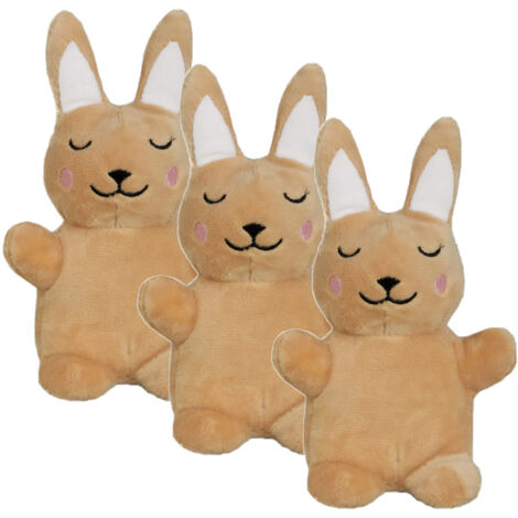 Aumüller Katzenspielzeug Baldi Bunny, 3er Set - Plüschtier zum Schmusen mit Baldrianfüllung