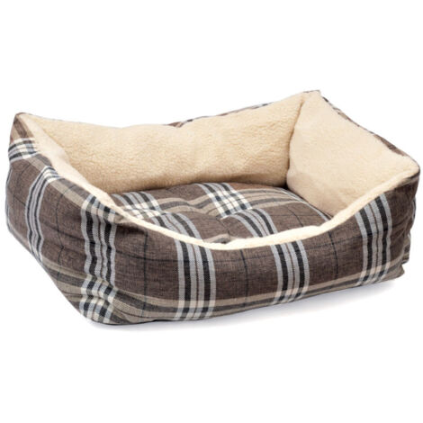 Aumüller Plüschsofa Schottland Braun, 50 cm - kuscheliges Hundesofa