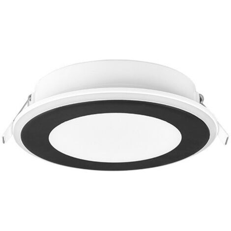 AURA FARETTO DA INCASSO PLASTICA NERA SATINATA TRIPLA ACCENSIONE INDIPENDENTE D. 14,8CM LED 10W 1040lm, 3000K
