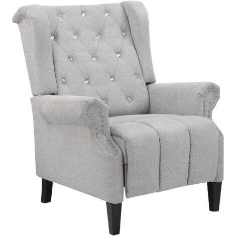 Aura-Fauteuil inclinable gris clair Belfast Tissu