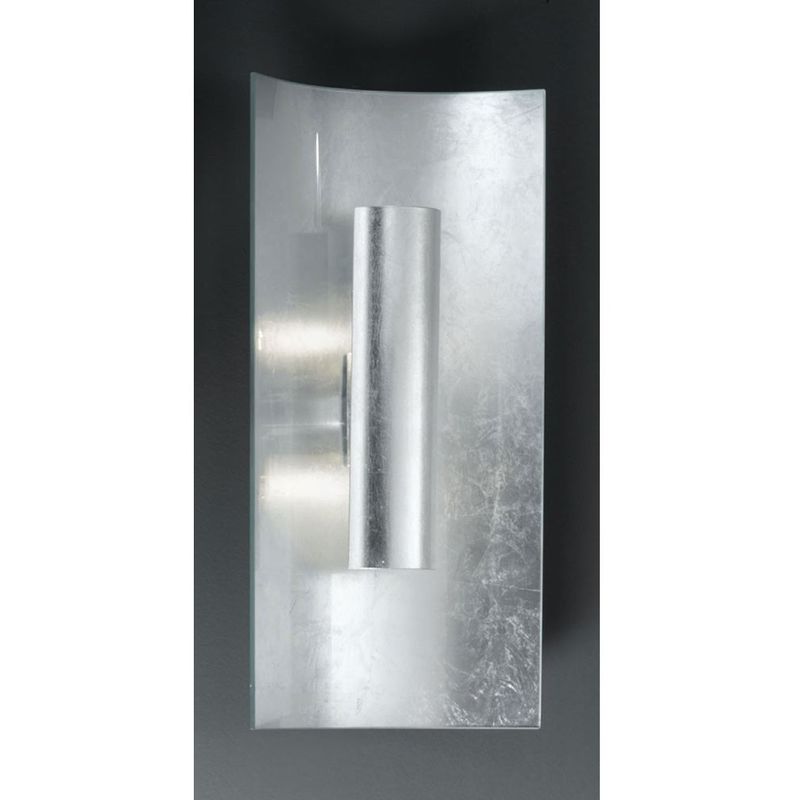 Aura Silber Wand- & Deckenleuchte 2-flammig Silber Silber 45cm