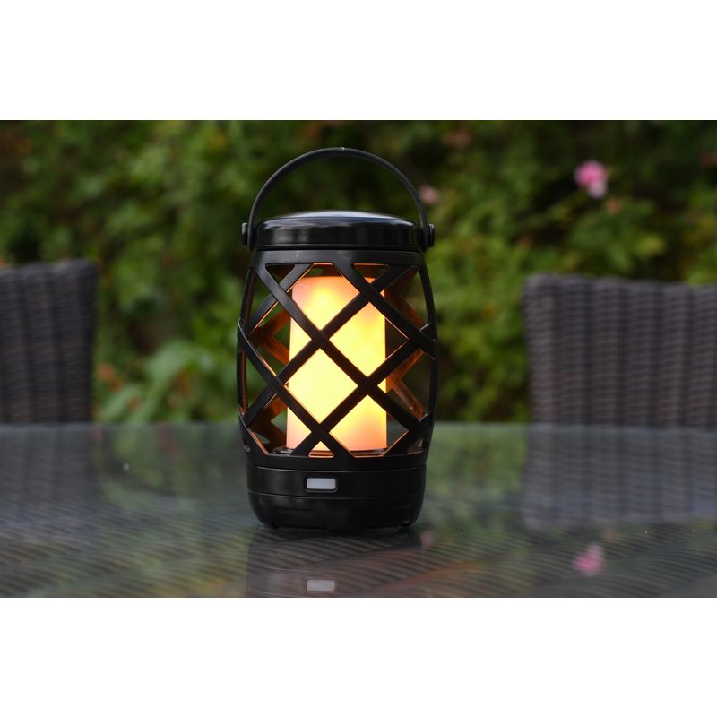 Battery Operated Flickering Flame Outdoor Garden Hanging Gazebo Light LED Camping Lantern Table Lamp - Auraglow
