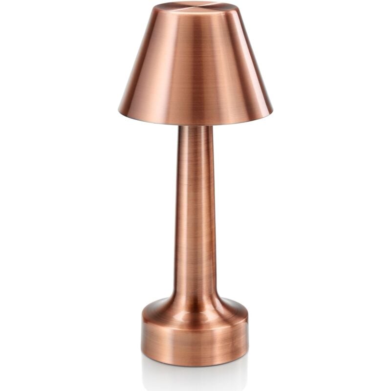 Copper Aluminium Rechargeable Remote-Controlled Colour Changing Dimmable LED Table Lamp – Perfect for Bedside Tables, Coffee Tables, Hotels and