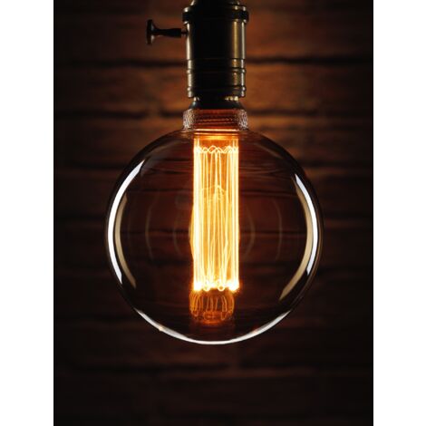 Auraglow Mysa LED Light Bulb – Vintage Retro Rustic Edison Style Decorative Energy Efficient Filament E27 Screw G125 Globe Shape