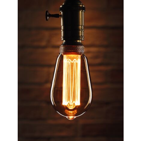 Auraglow Mysa LED Light Bulb – Vintage Retro Rustic Edison Style Decorative Energy Efficient Filament E27 Screw ST64 Classic Shape