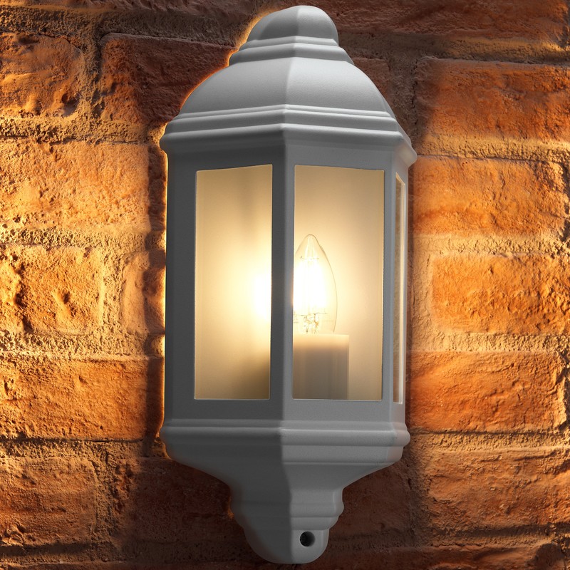 Auraglow Outdoor Wall Lantern Retro Vintage Garden Light - Warm White LED Filament Light Bulb Included