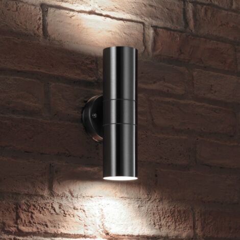 Auraglow Outside Stainless Steel Double Up Down Outdoor Wall Auraglow Outside Stainless Steel Double
