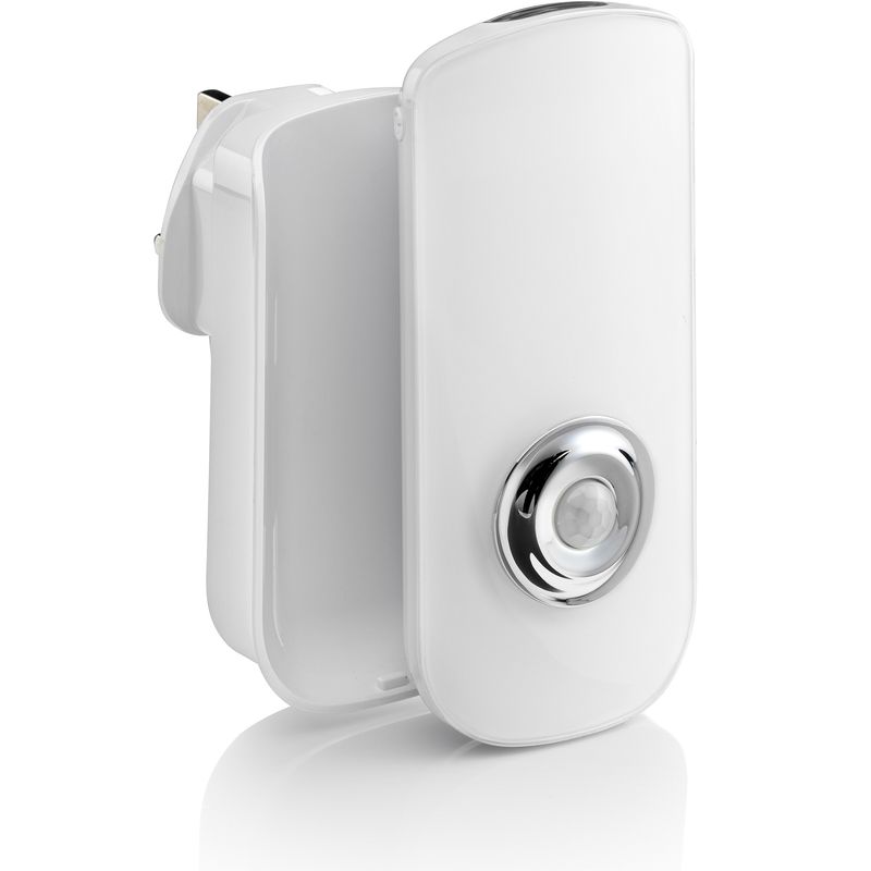Plug In pir Motion Sensor led Night Light Hallway Safety Living Aid & Emergency Torch - Warm White - Auraglow