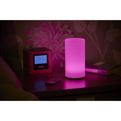 Auraglow Rechargeable Cordless Wireless Colour Changing & White Light LED  Glass Table Lamp – VASE