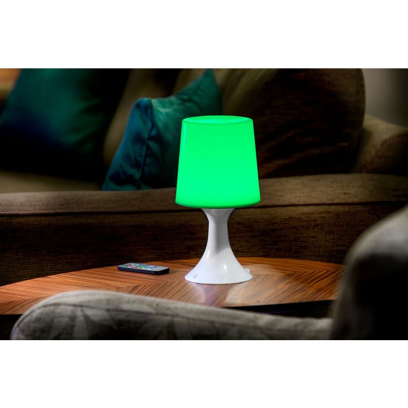 Remote Control Colour Changing LED Mood Light Wireless Battery Operated Bedside Table Desk Lamp - Auraglow