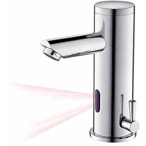 Auralum Badarmatur mit Infrarotsensor für das Badezimmer. Waschtischarmatur mit Sensor für das Badezimmer