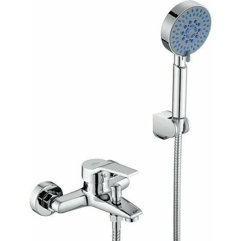 Auralum Badewannenmischer mit Handbrause, Wasserfall-Badewannenarmatur, Mischer-Kit, Badezimmer-Badewannenmischer, Einhand-Badewannen-/Duschmischer
