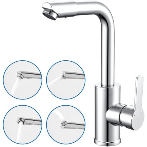 AURALUM MAX Auralum Grifo de baño con Caño Giratorio de 360°, Grifo para Lavabo de Alta presión, Grifo Monomando para baños