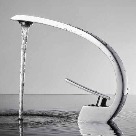 Auralum Mtigeur de lavabo Laiton chromé 3 couches galvanisées pour éviter la corrosion