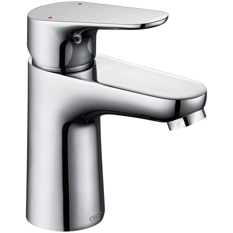 Cecipa - Robinet de Salle de Bain, Mitigeur Monocommande Chromé, Robinet de Lavabo avec Bec hauteur 85 mm, Économie d'eau