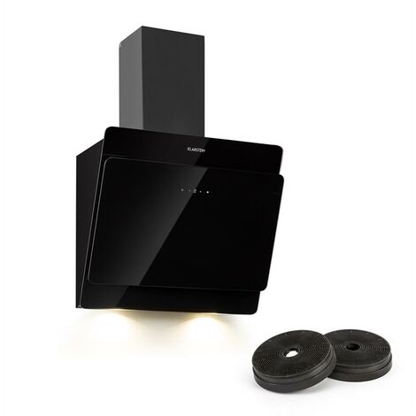 Aurica Hotte aspirante 60cm + 2 filtres recyclage d'air 620m³/h noir - Noir - Noir