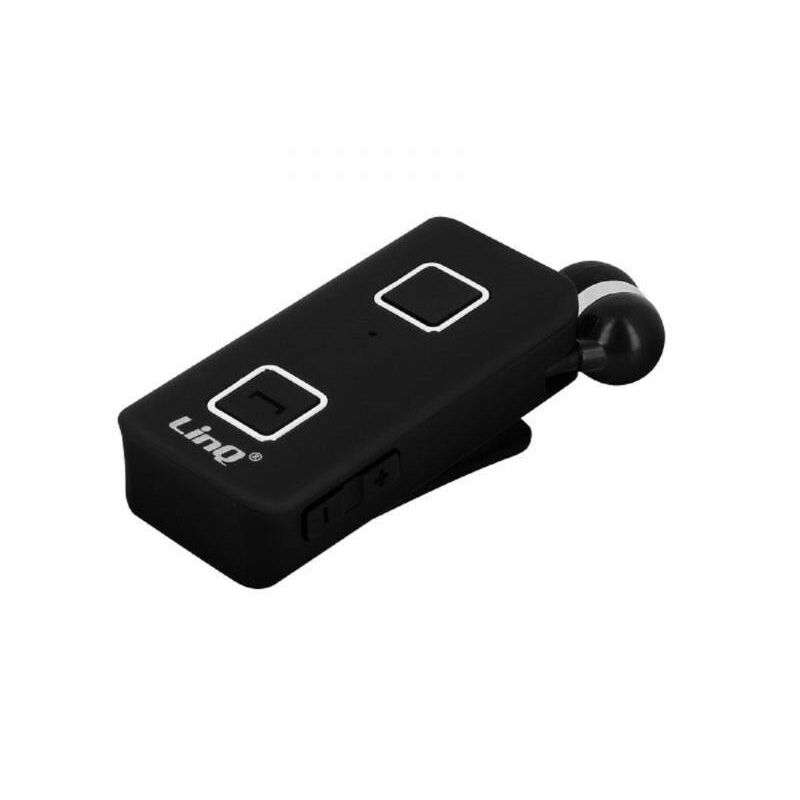 Image of Trade Shop - Auricolare Stereo Bluetooth 10m Wireless Con Clip-on Da Collo Retrattile R6330