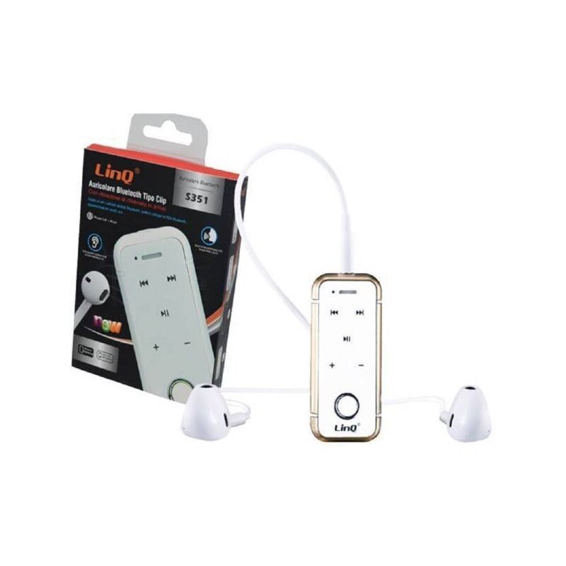 Image of Trade Shop - Auricolare Stereo Bluetooth Con Clip Vibrazione Chiamata Stereo Ergonomico S351