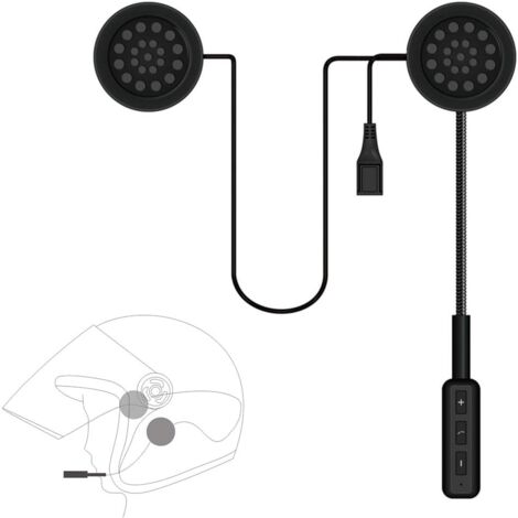 Auriculares de Casco para Motocicleta, Bluetooth 5.0+Auriculares EDR, inalámbricos, Manos Libres, con micrófono Music Call Control