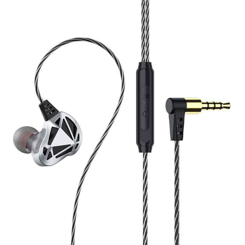 

Auriculares F5 6D Auriculares deportivos de 3,5 mm Auriculares estereo para juegos con cable de metal y graves con microfono Auriculares internos,