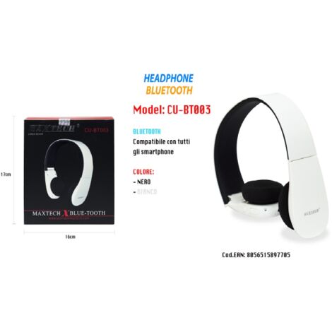 Auriculares inalámbricos Bluetooth diadema ajustable 500mAh negros