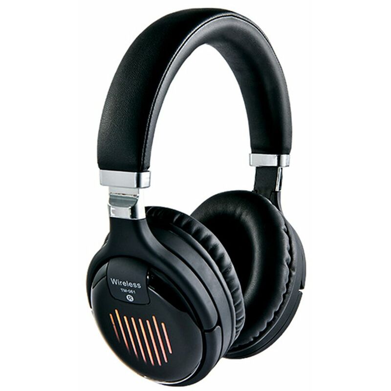 

Auriculares inalambricos BT Connection Auriculares manos libres ajustables plegables con luz LED con microfono Auriculares inalambricos o con cable