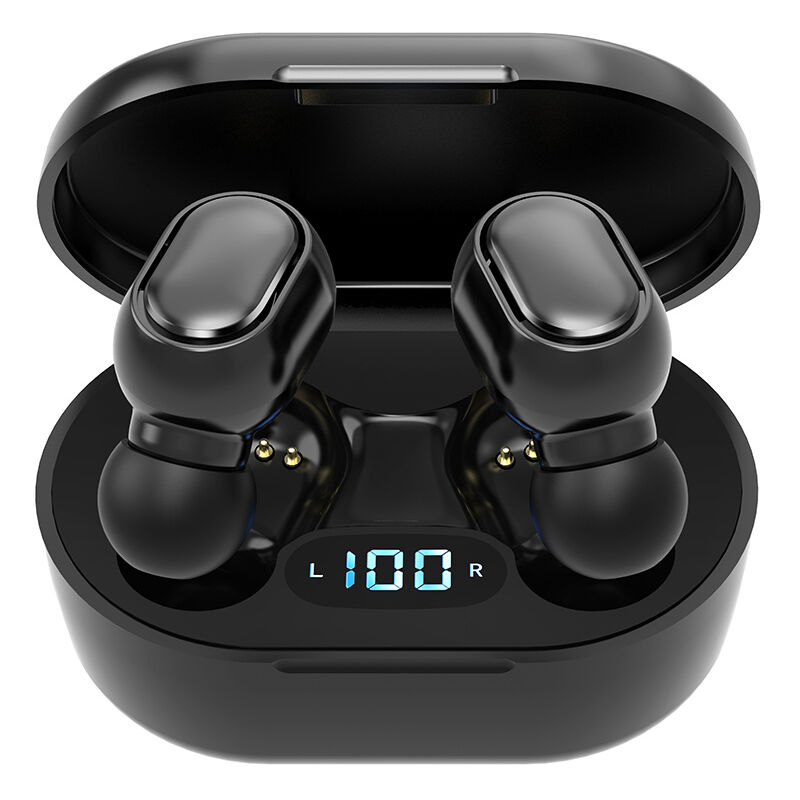 

Auriculares inalambricos BT5.0 Auriculares internos con pantalla digital LED / Impermeables / Auriculares ergonomicos deportivos con control tactil,