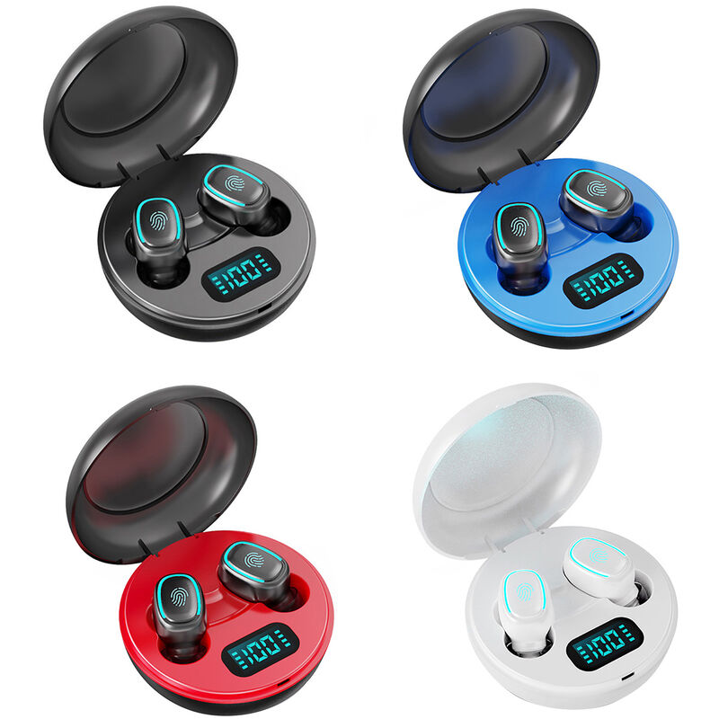 

Auriculares inalambricos verdaderos, mini auriculares BT 5.0, auriculares deportivos resistentes al sudor,Rojo