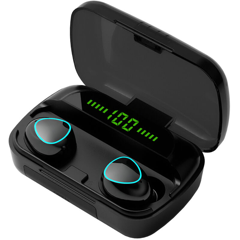 

Auriculares inalambricos M10 True Auriculares BT 5.1 Auriculares estereo con control tactil 2000mAh Power Bank Estuche Pantalla LED de energia