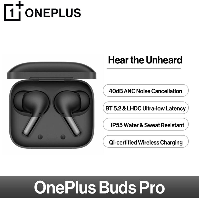 

Auriculares inalambricos OnePlus Buds Pro con BT5.2 Latencia ultrabaja / Cancelacion de ruido ANC / Audio de alta definicion LHDC / Impermeables /