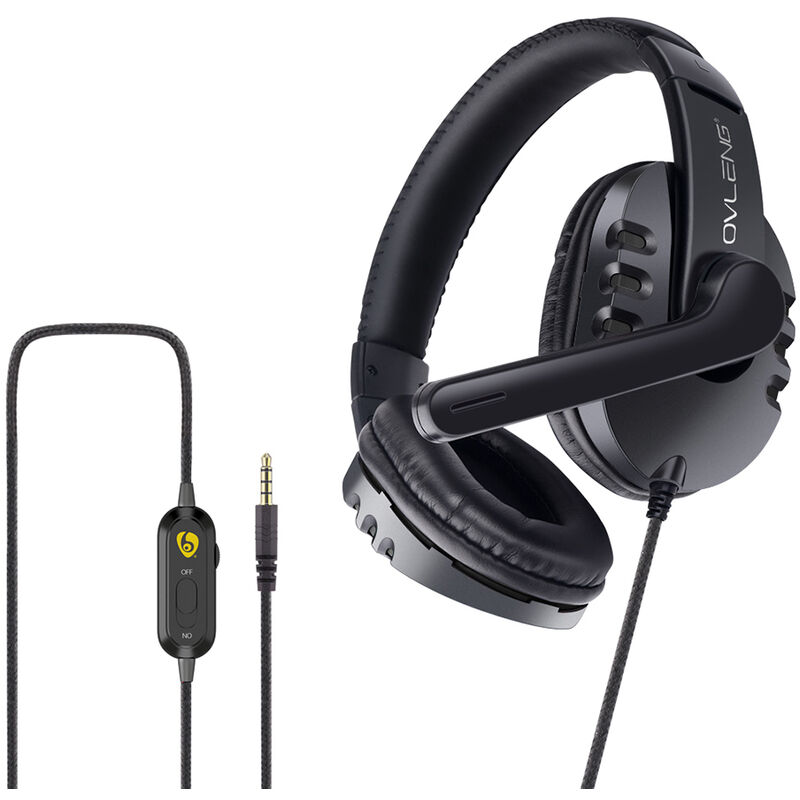 

Auriculares para juegos P3 de 3,5 mm, auriculares para deportes electronicos, auriculares con microfono, diadema ajustable para PC, portatil,