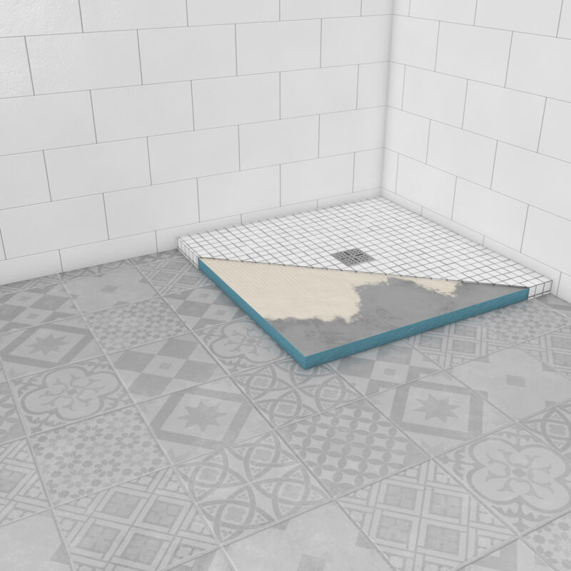 Receveur de douche &agrave; carreler - 90x90x4cm