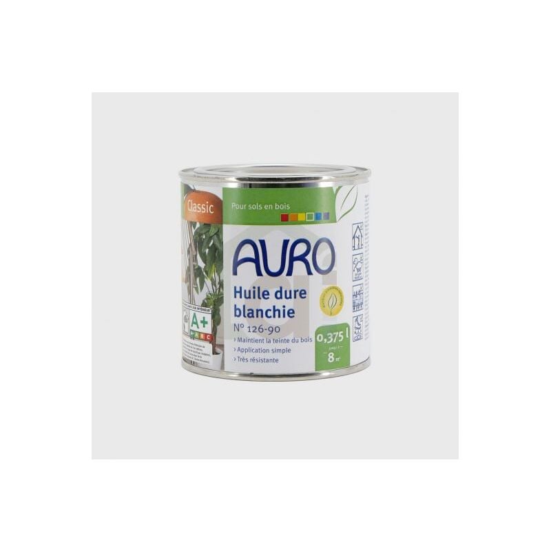 Auro - Huile dure blanche n°126-90 Pot de 0.375L