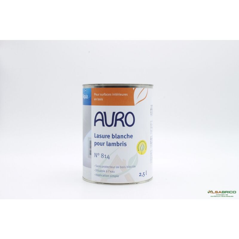 Auro - Lasure blanche pour lambris n°814 Pot de 2.5L