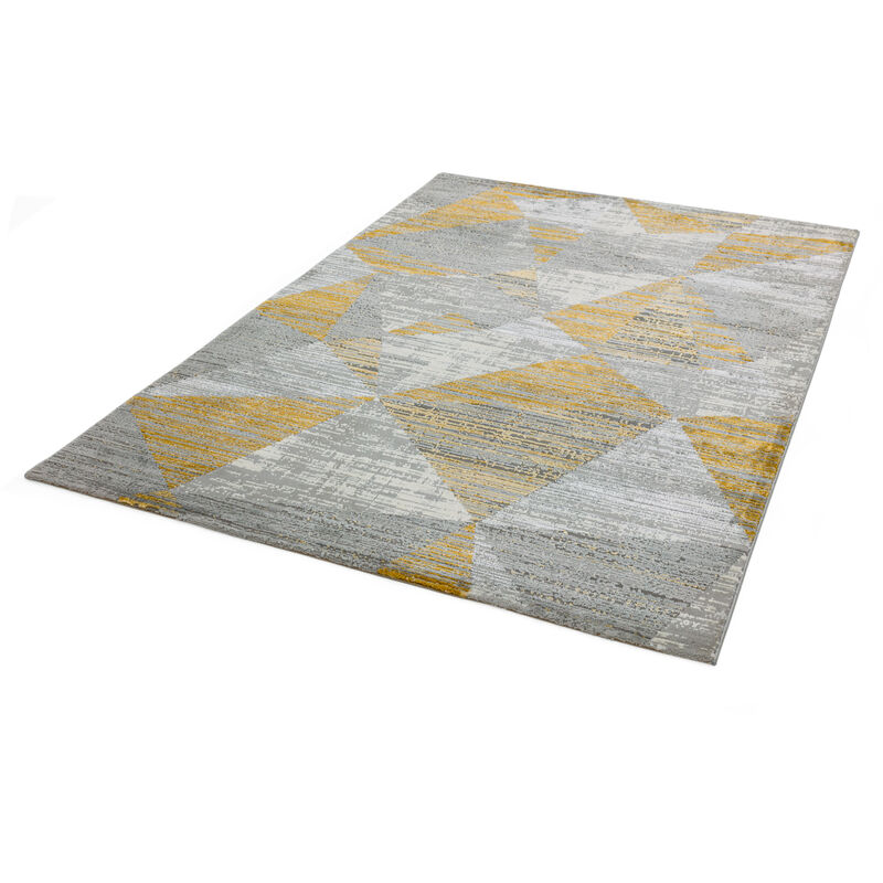 Orion OR12 Blocks Yellow 200cm x 290cm - Grey and Yellow