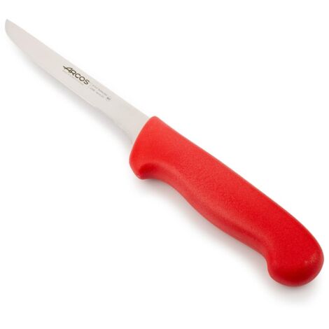Ausbeinmesser Arcos Farbe - Prof  294022  in Nitrum Edelstahl und mango ergonomische rote Polypropylenklinge und 14 cm Klinge, Schaukasten