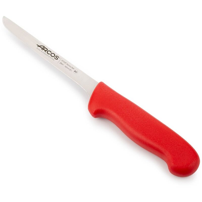Ausbeinmesser Arcos Farbe - Prof 294122 In Edelstahl Nitrum Und Mango Ergonomische Rote Polypropylenklinge Und 16 Cm Klinge, Vitrine
