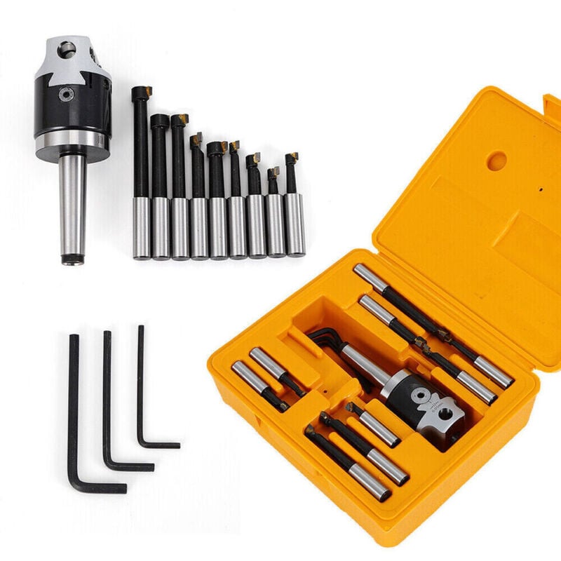 Image of Ausdrehkopf MK2 M10 / 50 mm mit Bohrstangen Fräsmaschine Bohrkopf + Koffer Neu