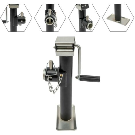 Ausdrehstütze Anhänger Ausdrehbar Ausdrehstütze Baggerstütze Stützfuss Wohnwagen Side Winder Trailer Lift + Support Jack Leg 1000Kg w/Hand Crank for Caravans