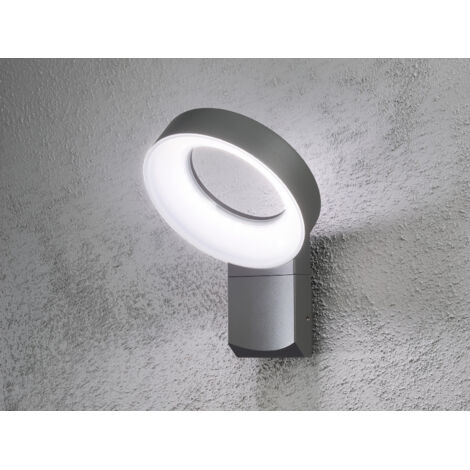 Ausgefallene Led Wandleuchte Asti Aus Aluminium In Anthrazit Und