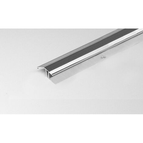 Ausgleichsprofil / Anpassungsprofil für Laminat / Parkett Bellingham, für Höhe 15 - 24 mm, 50,5 mm breit, 2-teilig, Aluminium eloxiert, gebohrt-silber-900 - silber