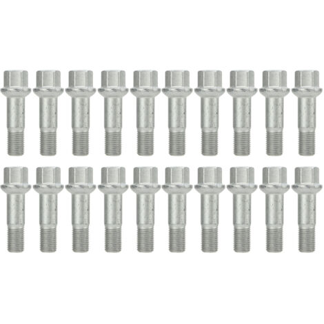 Ausla 20 Stück Radbolzen M14x1,5 0009905307 Länge 67 mm Ersatz für ML350 S500 GLK350 S550 CL500 GL450 Vollgeschmiedet, wärmebehandelt Geeignet für Bolzen