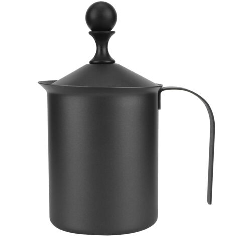 Ausla Manueller Milchaufschäumer, Doppel-Kaffeeweißer mit Doppelsieb-Kaffeemaschine, Küchenzubehör, Feiner und kompakter Milchschaum, Vielseitig einsetzbar, Ergonomisches Design, Geeignet für