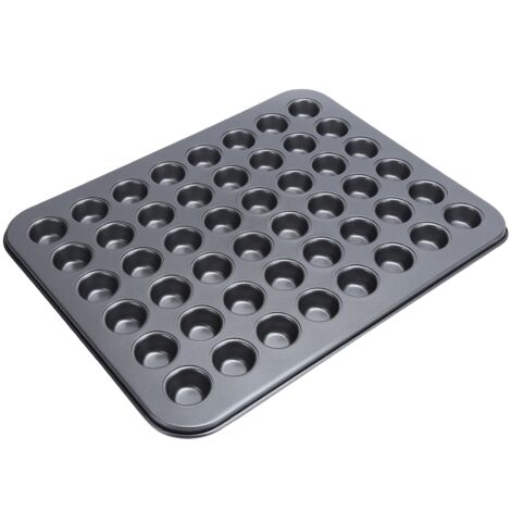 Ausla Mini-Rund-Muffinblech mit Antihaftbeschichtung für 48 Tassen, Backutensilien, Backzubehör, einfaches Backen dank PTFE-Beschichtung für wunderschöne Kuchen