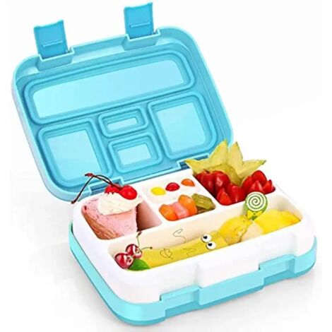 Auslaufsichere Bento-Box für Kinder, 5 Fächer, BPA-frei, spülmaschinenfest, lebensmittelecht